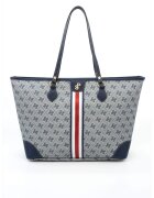 SilverPolo Geanta tote din piele ecologica cu imprimeu - Gri deschis/Albastru inchis