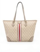 SilverPolo Geanta tote din piele ecologica cu imprimeu - Maro taupe deschis