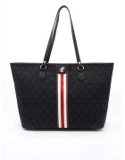 SilverPolo Geanta tote din piele ecologica cu imprimeu - Negru stins/Gri inchis