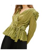 Silvian Heach Bluza cu imprimeu si decolteu petrecut