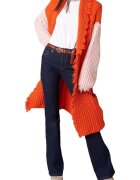 Silvian Heach Cardigan Dama - Nylon/Viscoza - Portocaliu -