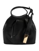 Silvian Heach Geanta dama neagra - 22x18 -5x10cm - cu manere si detalii metalice aurii - din piele ecologica - cu sac de depozitare.