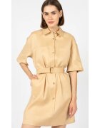 Silvian Heach Rochie-camasa din amestec de in -