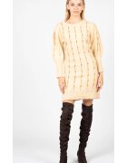 Silvian Heach Rochie pulover cu maneci bufante -