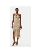 Simona corsellini Rochie dama - 305172495 - Viscoza/Fibre metalice - Bej - Bej