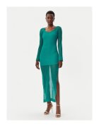 Simona corsellini Rochie dama - 305172600 - Poliester/Fibre metalice - Verde - Verde