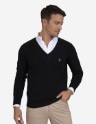Sir Raymond Tailor Pulover cu decolteu in V si maneci raglan - Negru