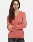 Sir Raymond Tailor Pulover slim fit cu decolteu in V - Roz somon
