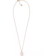 Skagen Colier de otel inoxidabil cu pandantiv - Alb/Auriu rose