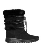 Skechers Cizme de iarna de piele nabuc On The Go Joy - Negru