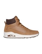 Skechers Ghete cu insertii de piele intoarsa - Maro camel