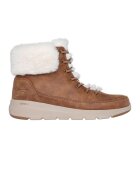 Skechers Ghete de piele ecologica On-The-Go - Caramel/Crem