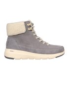 Skechers Ghete de piele intoarsa cu garnitura de blana shearling sintetica Glacial Ultra - Gri/Crem
