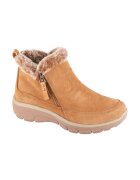 Skechers Ghete de piele intoarsa cu garnitura de blana sintetica - Bej