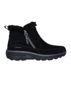 Skechers Ghete de piele intoarsa cu garnitura de blana sintetica - Negru