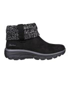 Skechers Ghete de piele intoarsa ecologica cu garnituri textile Modern Comfort - Negru/Gri inchis