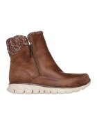 Skechers Ghete din piele ecologica cu fermoar Synergy Lovely Collab - Maro