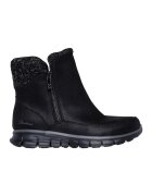 Skechers Ghete din piele ecologica cu fermoar Synergy Lovely Collab - Negru