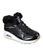 Skechers Ghete din piele ecologica Uno Cozy On Air - Negru