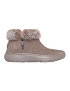 Skechers Ghete din piele intoarsa cu blana sintetica On The Go Encore - Bej