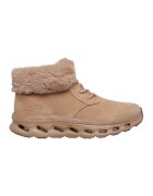 Skechers Ghete din piele intoarsa cu garnitura din blana sintetica Go Walk Glide 2.0 - Caramel