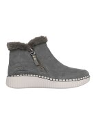 Skechers Ghete din piele intoarsa Wilshire Blvd cu talpa wedge - Gri