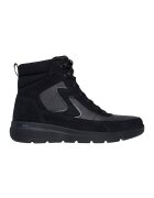 Skechers Ghete inalte de piele intoarsa On-The-Go - Negru/Gri inchis