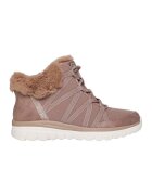 Skechers Ghete slip-ins cu garnitura de blana sintetica - Roz prafuit