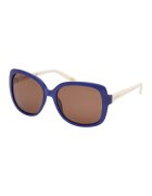 Skechers Ochelari de soare patrati supradimensionati cu lentile polarizate - Albastru/Crem