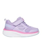 Skechers Pantofi cu velcro si insertii de plasa - Roz pastel/Lila/Alb optic