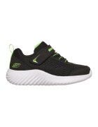Skechers Pantofi sport Bouder-Quantarun din material textil cu velcro - Negru/Verde lime