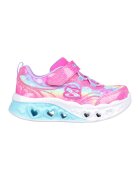 Skechers Pantofi sport cu aspect stralucitor Flutter Heart Lights - Albastru lavanda/Roz aprins