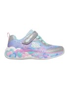 Skechers Pantofi sport cu buton oprire/pornire S-Lights - Albastru indigo/Roz/Argintiu