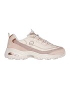 Skechers Pantofi sport cu garnituri de piele intoarsa D'Lites - Roz prafuit