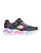 Skechers Pantofi sport cu imprimeu si lumini Led Wavy Beams - Negru/Violet/Roz
