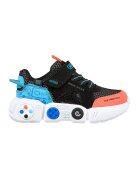 Skechers Pantofi sport cu inchidere velcro Lil Gametronix - Negru/Portocaliu/Albastru