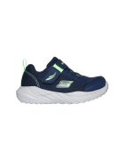 Skechers Pantofi sport cu inchidere velcro si garnituri din plasa - Verde lime/Bleumarin