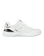 Skechers Pantofi sport cu insertii de piele ecologica Skech-Air Dynamight - Alb/Argintiu