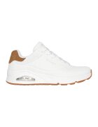 Skechers Pantofi sport cu insertii de piele intoarsa Uno-Suited On Air - Alb