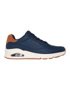 Skechers Pantofi sport cu insertii de piele intoarsa Uno-Suited On Air - Bleumarin