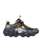 Skechers Pantofi sport cu LED-uri Skech-O-Saurus - Negru/Portocaliu/Gri inchis