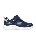 Skechers Pantofi sport cu logo si velcro Mazematics - Albastru ultramarin/Verde lime