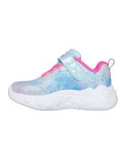 Skechers Pantofi sport cu model si aspect stralucitor - Roz pastel/Albastru deschis