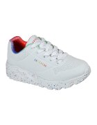 Skechers Pantofi sport cu talpa cu pete decorative Uno Lite - Rainbow - Alb