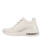 Skechers Pantofi sport cu talpa wedge Million Air - Elevated Air - Alb murdar