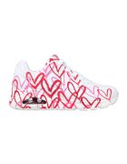 Skechers Pantofi sport cu talpa wedge Uno Spread The Love - Rosu/Alb/Roz
