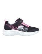 Skechers Pantofi sport cu velcro Microspec Plus Swirl Sweet - Negru/Roz