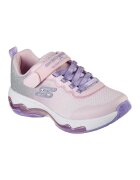 Skechers Pantofi sport cu velcro si aspect stralucitor Skech-Air Fusion - Piersica/Argintiu