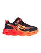 Skechers Pantofi sport cu velcro si LED-uri Thermo-Flash - Heat-Flux - Negru/Portocaliu