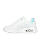 Skechers Pantofi sport de piele ecologica cu fermoar Uno Gen1 - Alb